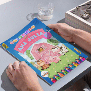 Pack de Arquivo Revistinha + Caixinha + Lapela Editável no Canva FAZENDINHA ROSA